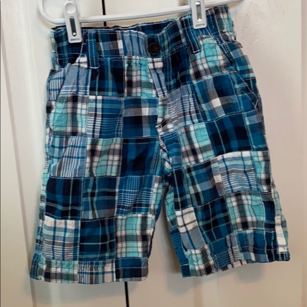 Gymboree size 7 shorts blue plaid